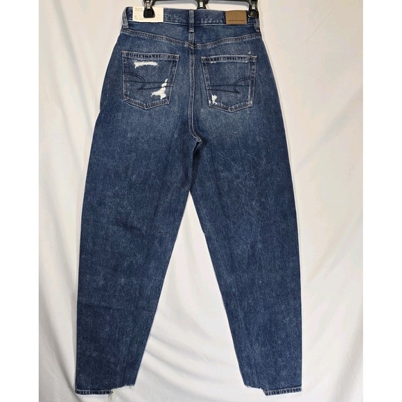 NWT American Eagle Sz 0 25W Relaxed Mom Jeans High Rise Reg Jeans - Picture 7 of 16